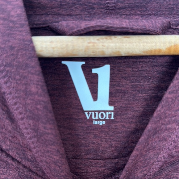 Vuori Red/Burgundy Hoodie Classic Knit Sweatshirt - Picture 5 of 5